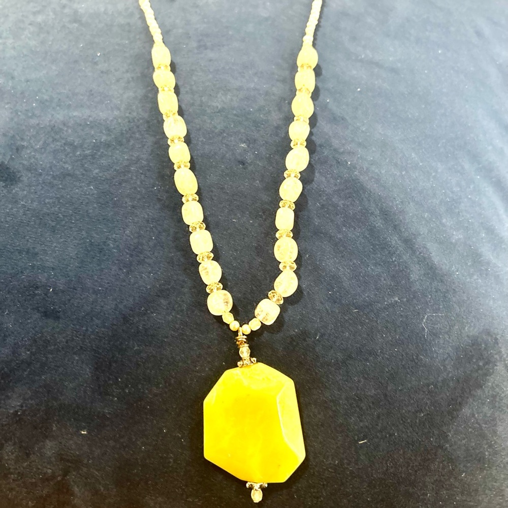 Pineapple Quartz Statement Necklace - image 1